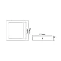 nobilé surface downlight LED PANEL FLAT 170 Q SCCT MP square, CCT Switch, switchable, multipower IP44, white 