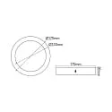 nobilé surface downlight LED PANEL FLAT 170 R SCCT MP round, CCT Switch, switchable, multipower IP44, white 