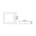 nobilé surface downlight LED PANEL FLAT 220 Q SCCT DIM C square, CCT Switch IP44, white dimmable
