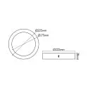 nobilé surface downlight LED PANEL FLAT 220 R SCCT MP round, CCT Switch, switchable, multipower IP44, white 