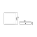 surface downlight LED PANEL FLAT 220 Q SCCT DIM C square, CCT Switch IP44, white dimmable