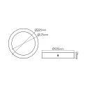 surface downlight LED PANEL FLAT 220 R SCCT DIM C round, CCT Switch IP44, white dimmable