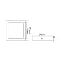 nobilé surface downlight LED PANEL FLAT 300 Q SCCT DIM C square, CCT Switch IP44, white dimmable