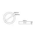 nobilé surface downlight LED PANEL FLAT 300 R SCCT MP round, CCT Switch, switchable, multipower IP44, white 