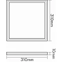 nobilé Recessed LED luminaire LED PANEL FLAT Q1, aluminum, 18W, warm white, 1-10V dimmable