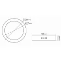 nobilé LED ceiling luminaire LED PANEL SURFACE 120 R, round, Ø 12cm, 5W 3000K 290lm, white
