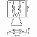 nobilé Accessories for LED PANEL QS 28/40W oder R1S/R2S/R3S 38W, mounting springs with crews (2pc.), gray