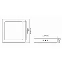 nobilé LED Ceiling luminaire LED PANEL SURFACE 170 Q, white, 10W, 4000K