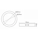 nobilé LED Ceiling luminaire LED PANEL SURFACE 170 Q, white, 10W, 3000K