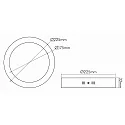 nobilé LED Ceiling luminaire LED PANEL SURFACE 220 R, white, 16W, 3000K