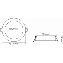nobilé Recessed LED luminaire LED PANEL FLAT 130 R, 10W, RGB, 24V, matt titanium