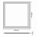nobilé Recessed LED PANEL Q2S, 40W 4000K 4500lm 120°, 840, white, DALI dimmable