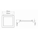 nobilé recessed downlight LED PANEL FLAT 130 Q 830 350MA OPAL square, standard, excl. LED driver IP20, mat, titanium dimmable