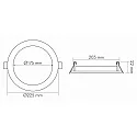nobilé recessed downlight LED PANEL FLAT 190 R SCCT 350MA OPAL round, CCT Switch, excl. LED driver IP20, black dimmable