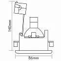 nobilé Recessed outdoor luminaire WT 50 Q, IP65 on front, Ø 8.6cm, GX5.3 max. 50W, chrome