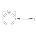 nobilé LED panel BACKLIGHT 220 R SCCT round, 11W 3000K