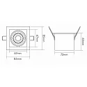 nobilé downlight MINI KARDAN E1 1 flame, swivelling, dimmable titanium