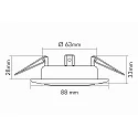 nobilé Recessed spot DOWNLIGHT C 3830, Ø 8.8cm, swiveling, matt gold