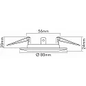 nobilé Recessed spot DOWNLIGHT C 1830, Ø 8cm, fixed optics, matt titanium