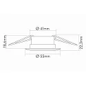 nobilé Recessed spot DOWNLIGHT C 3860, Ø 5.5cm, fixed optics, black chrome