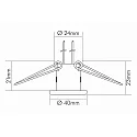 nobilé Recessed luminaire for starry sky C 392, Ø 4cm, G4, chrome