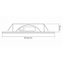 nobilé LED Furniture recessed luminaire DOWNLIGHT N 5020, Ø 6.6cm, COB, 3.3W, 3000K, black