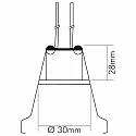 nobilé Recessed luminaire for starry sky N 411, Ø 3cm, G4, chrome