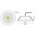 nobilé recessed downlight ECO FLAT 5068R DIM / 38° round, CCT Switch, dimmable IP40, white matt dimmable