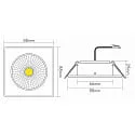 nobilé recessed downlight ECO FLAT 5068Q DIM / 38° round, CCT Switch, dimmable IP40, chrome matt dimmable