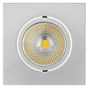 Recessed LED spot 5068Q ECO FLAT, square, 350mA, 8W 4000K 750lm 24°, swivelling, dimmable, matt chrome
