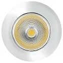 Recessed LED spot 5068 ECO FLAT, IP44, round, 350mA, 8W 4000K 750lm 24°, CRi>90, dimmable, chrome