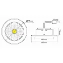 nobilé downlight 5068 ECO FLAT BIO round IP40, chrome matt dimmable