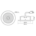 nobilé downlight 5068 ECO FLAT TUN round IP40, brushed nickel 
