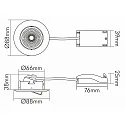nobilé downlight 5068 ECO DOB round, swivelling IP40, white matt dimmable