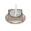 nobilé downlight 5068 ECO DOB round, swivelling IP40, brushed nickel dimmable