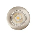 nobilé downlight 5068 ECO DOB round, swivelling IP40, brushed nickel dimmable