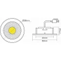 nobilé downlight A 5068 T FLAT BIO dimmable IP40, chrome matt, clear dimmable