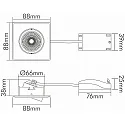 nobilé downlight 5068Q ECO DOB square IP40, chrome dimmable