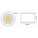 nobilé downlight A 5068 BIO swivelling LED IP40, chrome, powder coated dimmable
