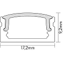 nobilé Aluminum U-Profile 2 TP, 200cm, for LED Strips up to 1.2cm width