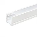 Aluminum U-Profile 4 OP, 200cm, for LED Strips up to 1.3cm width, matt white