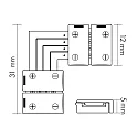nobilé Accessories for Flexible LED SMD 5050 - Corner connector, 4-polig, set of 5