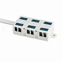 Low-voltage distributor 6-fold, screw terminals