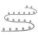light chain SMART+ WIFI GARDEN DOT 18P RGB built-in version, RGB IP65, dimmable