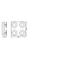 Ledvance wall luminaire SMART+ WIFI ORBIS WALL WAVE 300X300MM TW 4 flames, square, tunable white, controllable via WLAN / WIFI IP44
