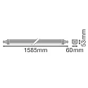Ledvance damp-proof luminaire DAMP PROOF COMP TH 1500 V 62W 840 IP66 wired through IP66