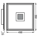 Ledvance SMART WIFIPLAPLUSHOLEBL450X450RGBTW tunable white, RGB, controllable via WLAN / WIFI, dimmable