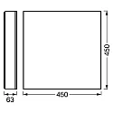 Ledvance SMART+ WIFI PLANON FRAMELESS SPARKLE 450X450 TW tunable white, controllable via WLAN / WIFI, dimmable