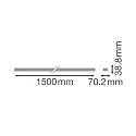 Ledvance support rail for light strip system TRUSYS FLEX P RAIL 1500 8P END WT 8-pole, white
