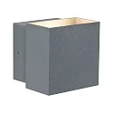 Paulmann Wall luminaire LED Cybo square, 2x3W, 10x10cm, gray